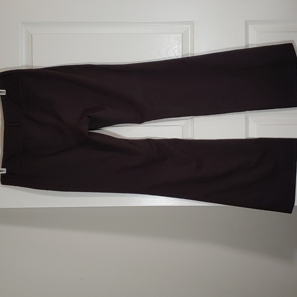 Simply Vera By Vera Wang Brown Plum Wide Leg Flare Trouser Pants Size 6 - Picture 3 of 8